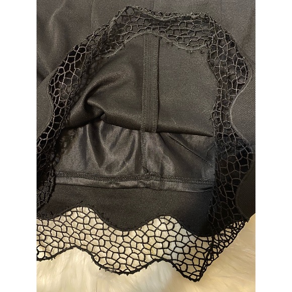 Lush black lace mesh hem mini skirt size M - Picture 4 of 6